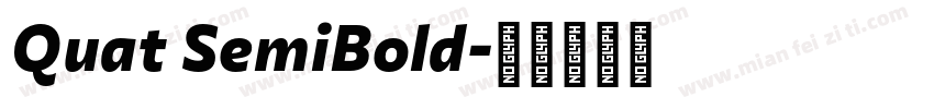 Quat SemiBold字体转换
